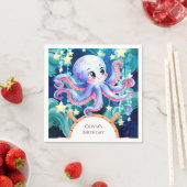 Simple Boho Octopus Birthday Serviette (Beispiel)