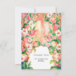 Simple Boho Peach Birthday Dankeskarte