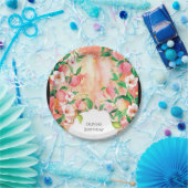 Simple Boho Peach Birthday Pappteller (Party)