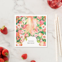 Simple Boho Peach Birthday