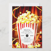 Simple Boho Popcorn Birthday Einladung (Vorderseite)