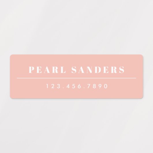 Simple Boho Rainbow Wassersicherer Name Etiketten (Design 2)