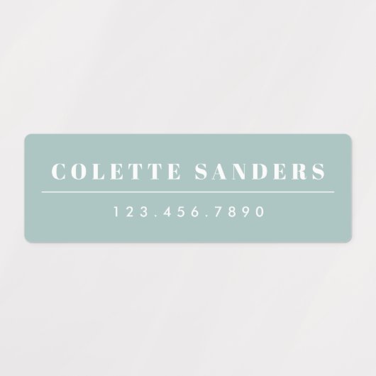 Simple Boho Rainbow Wassersicherer Name Etiketten (Design 1)