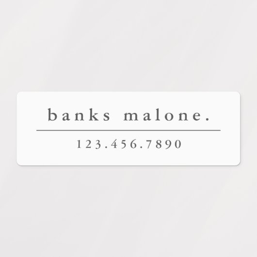 Simple Boho Rainbow Wassersicherer Name Etiketten (Design 1)