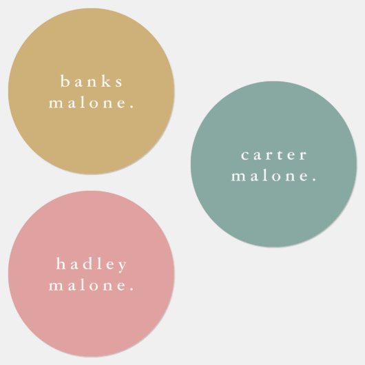 Simple Boho Rainbow Wassersicherer Name Etiketten (Gruppe)