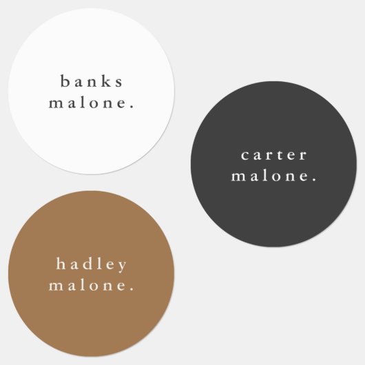 Simple Boho Rainbow Wassersicherer Name Etiketten (Gruppe)