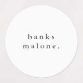 Simple Boho Rainbow Wassersicherer Name Etiketten (Design 1)