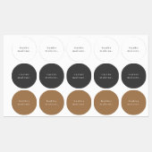 Simple Boho Rainbow Wassersicherer Name Etiketten (Blatt)