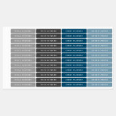 Simple Boho Rainbow Wassersicherer Name Etiketten (Blatt)