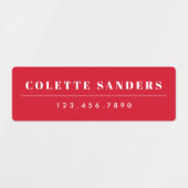 Simple Boho Rainbow Wassersicherer Name Etiketten (Design 1)