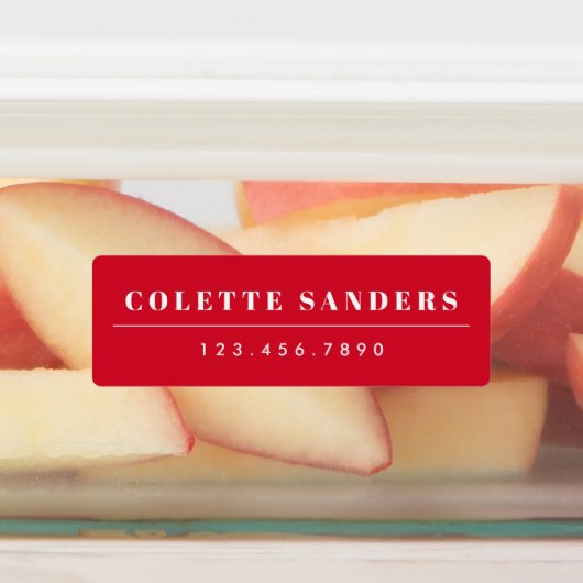 Simple Boho Rainbow Wassersicherer Name Etiketten (Befestigt)