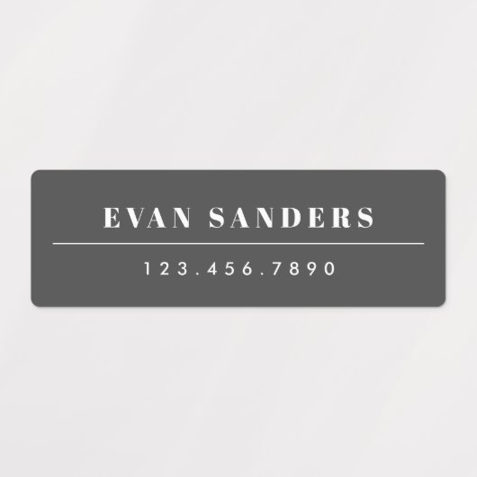 Simple Boho Rainbow Wassersicherer Name Etiketten (Design 2)