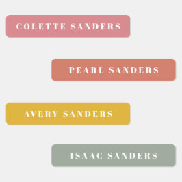 Simple Boho Rainbow Wassersicherer Name Etiketten