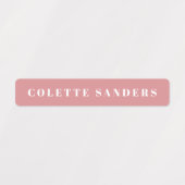 Simple Boho Rainbow Wassersicherer Name Etiketten (Design 1)