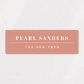 Simple Boho Rainbow Wassersicherer Name Etiketten (Design 2)