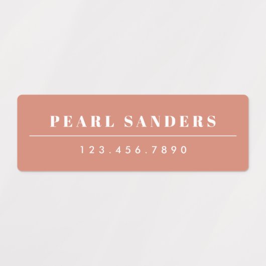 Simple Boho Rainbow Wassersicherer Name Etiketten (Design 2)