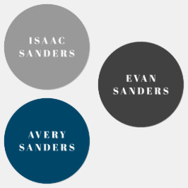 Simple Boho Rainbow Wassersicherer Name Etiketten