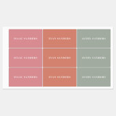 Simple Boho Rainbow Wassersicherer Name Etiketten (Blatt)