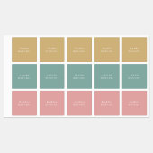 Simple Boho Rainbow Wassersicherer Name Etiketten (Blatt)