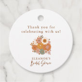 Simple Boho Retro Floral Brautparty Individuelle N Geschenkanhänger (Vorderseite)