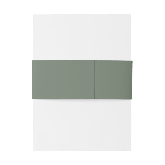 Simple Boho Sage Green Wedding Einladungsbanderole (Rückseitenbeispiel)