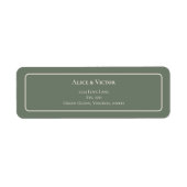 Simple Boho Sage Green Wedding Rücksendeadresse (Vorne)