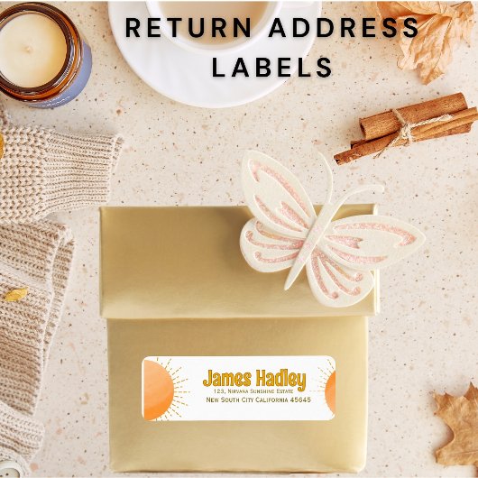 Simple Boho Sun Rücksendeadresse