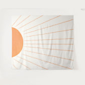 Simple Boho Sun Sunrise Wandteppich (Vorderseite (Horizontal))