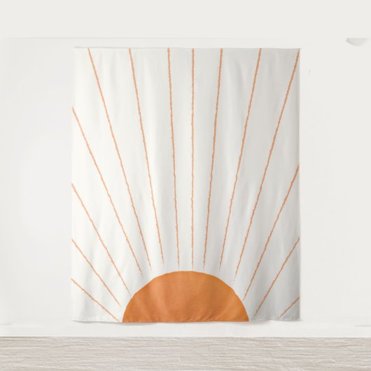 Simple Boho Sun Sunrise Wandteppich (Vorderseite)