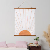 Simple Boho Sun Sunrise Wandteppich Mit Holzrahmen (Schlafzimmer)