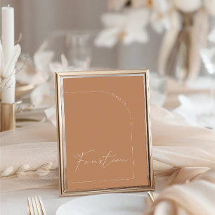 Simple Boho Table Fourteen Wedding Tischnummer
