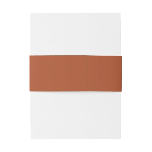 Simple Boho Terracotta Wedding Einladungsbanderole (Rückseitenbeispiel)