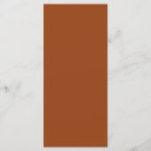 Simple Boho Terracotta Wedding Flat Menükarte (Rückseite)