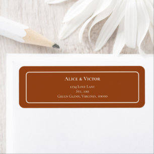 Simple Boho Terracotta Wedding Rücksendeadresse