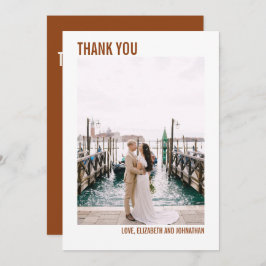 Simple Boho Typografy Wedding Danke Foto