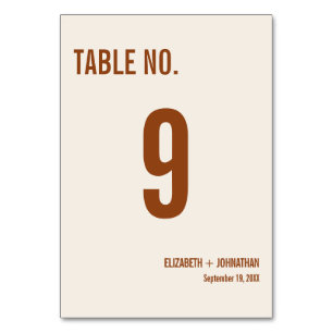 Simple Boho Typografy Wedding Tischnummer