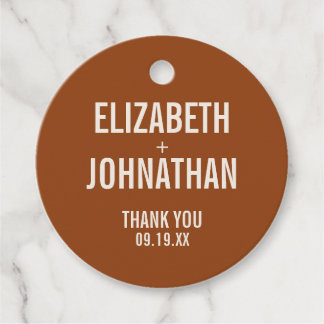 Simple Boho Typografy Wedding Vielen Dank Geschenkanhänger