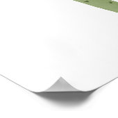 Simple Boho Watercolor Green Cactus Poster (Ecke)