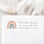 Simple Boho Watercolor Rainbow Modern Address (Insitu)