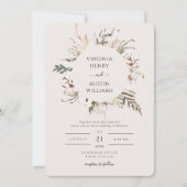 Simple Boho Wedding Einladung (Vorderseite)