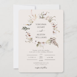 Simple Boho Wedding Einladung