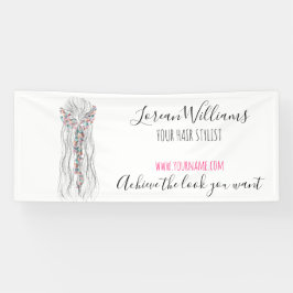 Simple Boho Wedding Hair Stylist Romantische Blume Banner