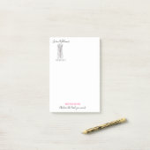 Simple Boho Wedding Hair Stylist Romantische Blume Post-it Klebezettel (Auf Schreibtisch)