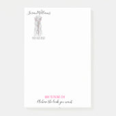 Simple Boho Wedding Hair Stylist Romantische Blume Post-it Klebezettel (Vorderseite)