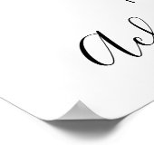 Simple Boho Wedding Hair Stylist Romantische Blume Poster (Ecke)