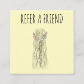 Simple Boho Wedding Hair Stylist Romantische Blume Terminkarte (Vorderseite)