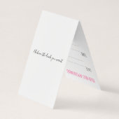 Simple Boho Wedding Hair Stylist Romantische Blume Visitenkarten (Rückseite)