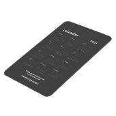 SImple Bold 2024 Dark Gray Calendar Magnet (Linke Seite)