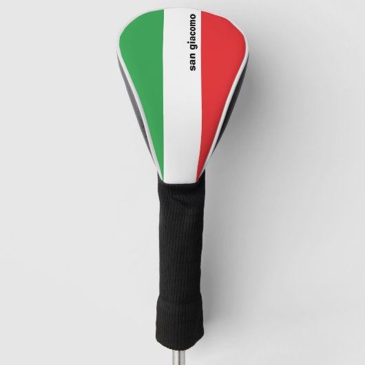 Simple Bold Italian Flag Personalized Golf Head Golf Headcover (Vorderseite)