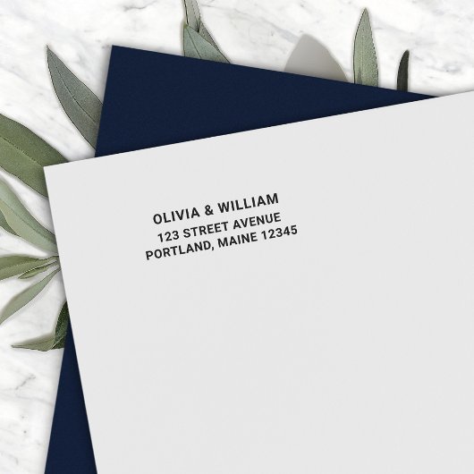 Simple Bold Modern Ampersand Couple Return Address Permastempel